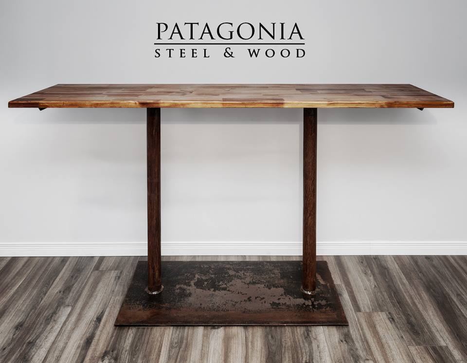 Mesa de bar cuadrada – Patagonia Steel and Wood